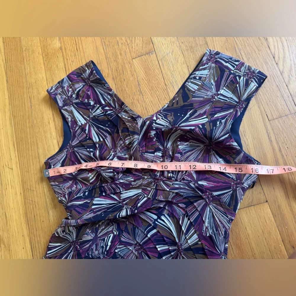 Y2K Vintage Abstract Print Silk Sundress - Picture 7 of 8